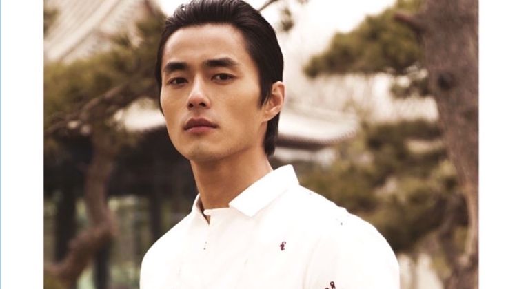 Zhao Lei Models Contemporary Style for Glass Men Cover Shoot