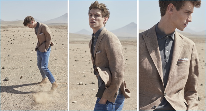 Victor Norlander stars in Brunello Cucinelli's spring-summer 2018 campaign.