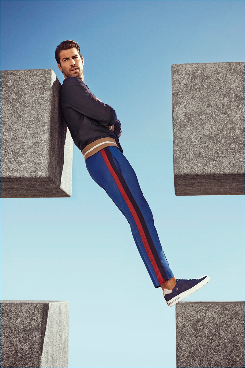 Sporting sneakers, Antonio Navas fronts Callaghan's spring-summer 2018 outing.