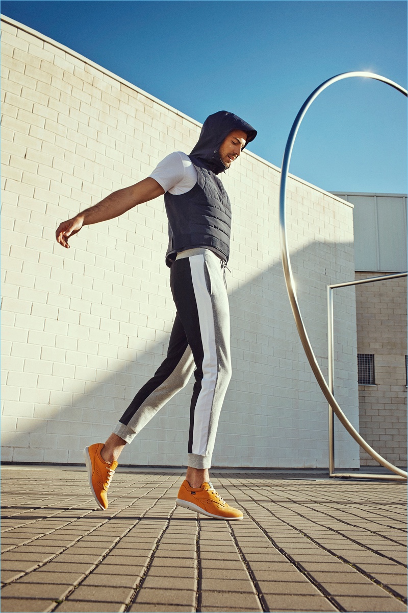 An active vision, Antonio Navas rocks sneakers from Callaghan.