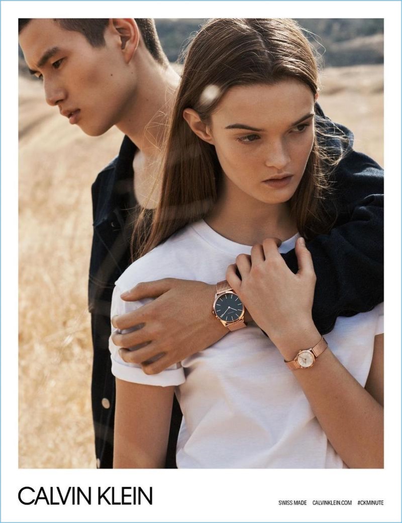 Calvin Klein enlists Kohei Takabatake and Lulu Tenney as the stars of its spring-summer 2018 watches campaign.