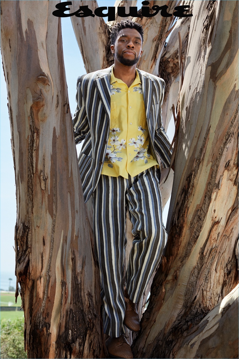 Melodie McDaniel photographs Chadwick Boseman for the summer 2018 issue of Esquire.