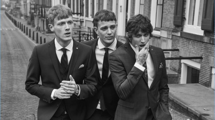 Linus Wordemann, Guillaume Babouin, and Leebo Freeman reunite for Club of Gents' fall-winter 2018 campaign.