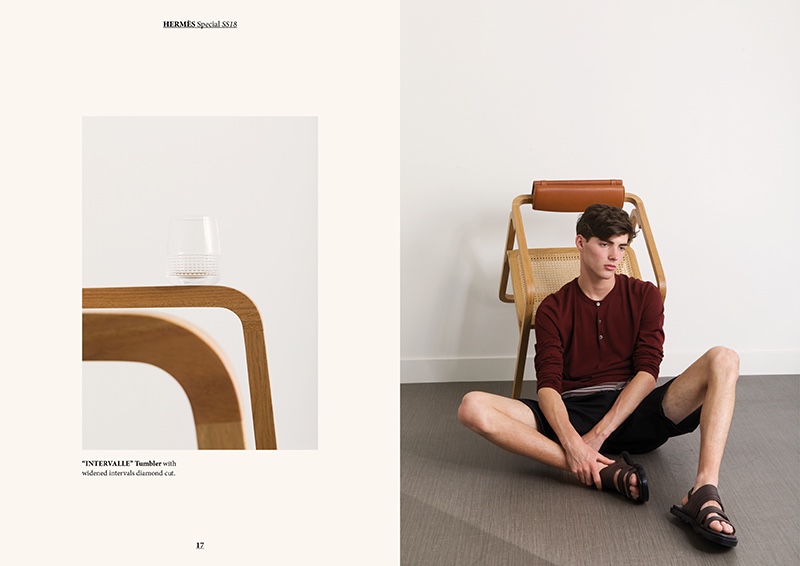 Fashionisto Exclusive 2018 Playful Coolness 009 Daan Joosten dons a spring-summer 2018 look by Hermès.