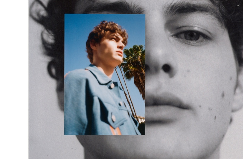 Darwin Gray wears denim jacket Paraval.