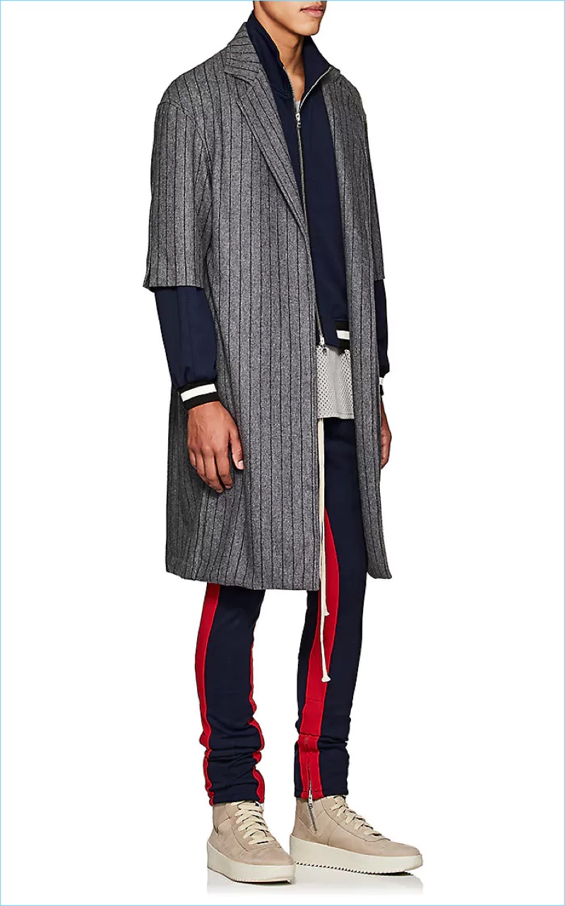 Fear of God Pinstriped Wool Oversized Cardigan