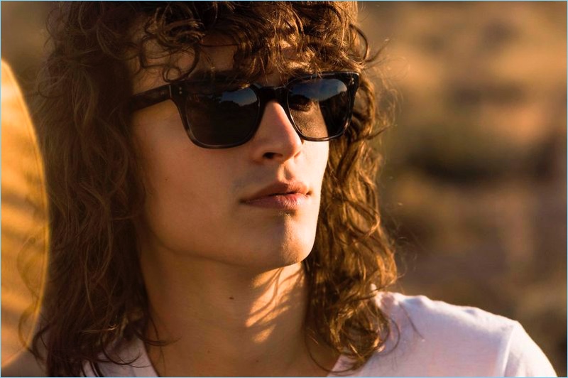 Embracing an easy attitude, George Culafic wears sunglasses from Salt Optics.