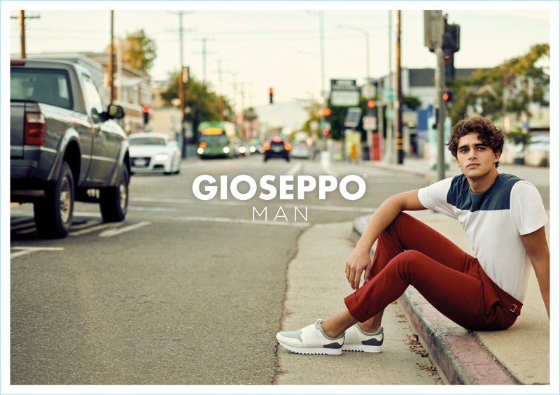 Model Pepe Barroso appears in Gioseppo Man's spring-summer 2018 campaign.