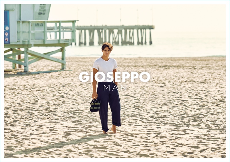 Front and center, Pepe Barroso stars in Gioseppo Man's spring-summer 2018 campaign.