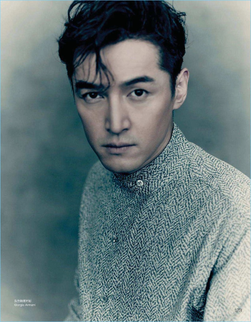 Ready for his close-up, Hu Ge wears Giorgio Armani.