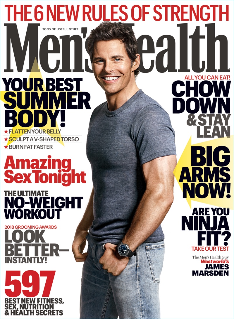 James Marsden covers the June 2018 issue of Men's Health. » James Marsden Covers Men's Health, Talks 'Westworld' & Kanye West James Marsden covers the June 2018 issue of Men's Health.
