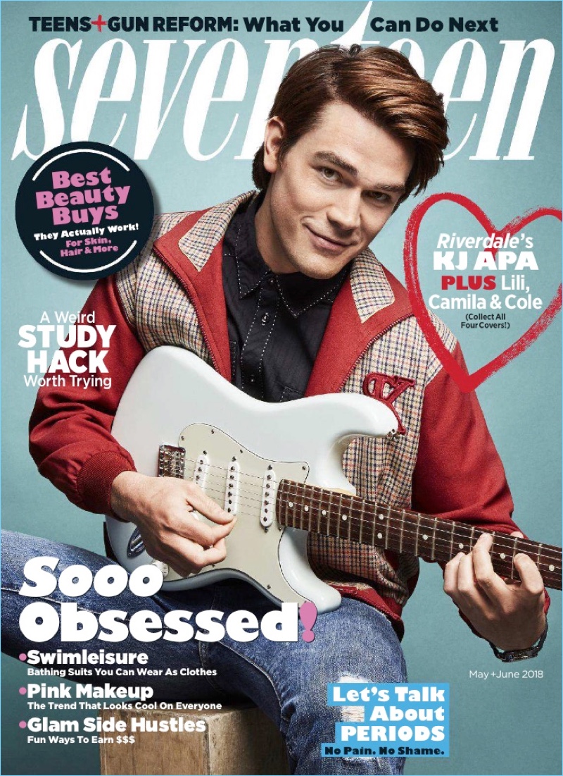 KJ Apa covers the May/June 2018 issue of Seventeen magazine.
