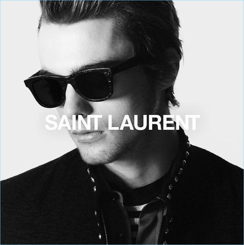 Rocking shades, Lennon Gallagher fronts Saint Laurent's fall-winter 2018 eyewear campaign.