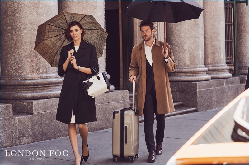 Dean Isidro photographs Alison Nix and Chad Masters for London Fog's spring-summer 2018 campaign.