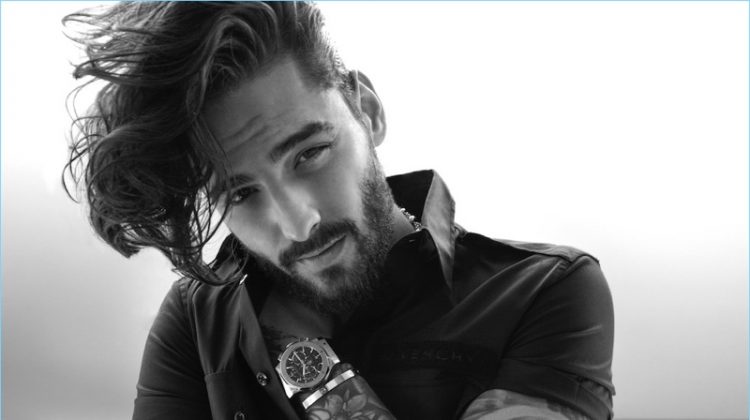 Starring in a new photo shoot, Maluma wears Givenchy.