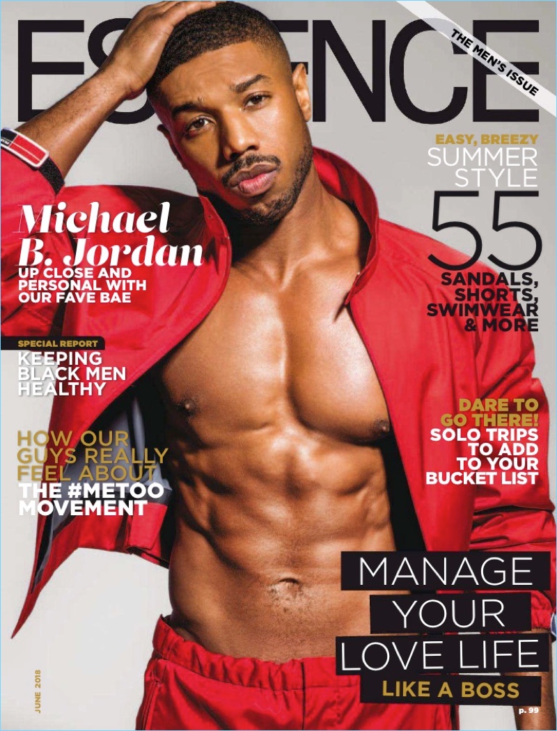 Michael B. Jordan covers the June 2018 issue of Essence magazine.