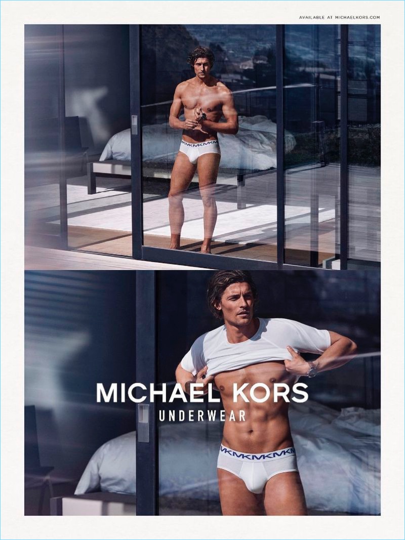 Wouter Peelen stars in Michael Kors' spring-summer 2018 underwear campaign.