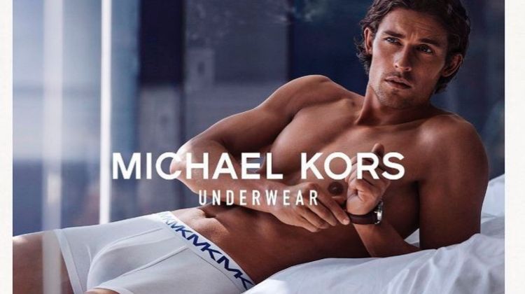 Michael Kors enlists Wouter Peelen as the star of its spring-summer 2018 underwear campaign.