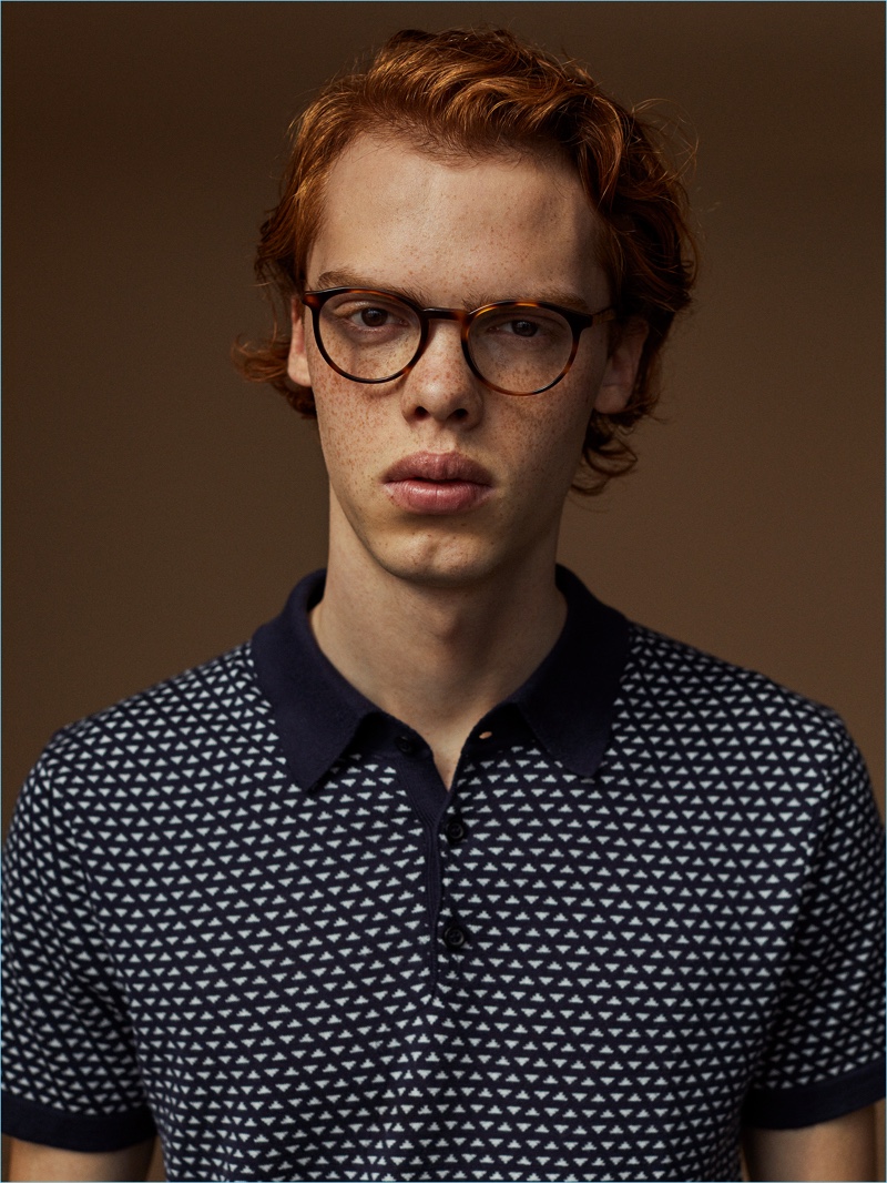 Erik Loebbecke models Ørgreen Optics' Daniel glasses from its Minimal Vintage collection.