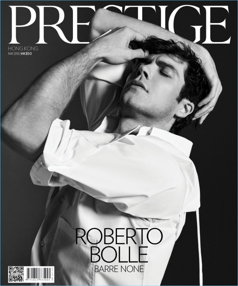 Roberto Bolle covers the May 2018 issue of Prestige Hong Kong.