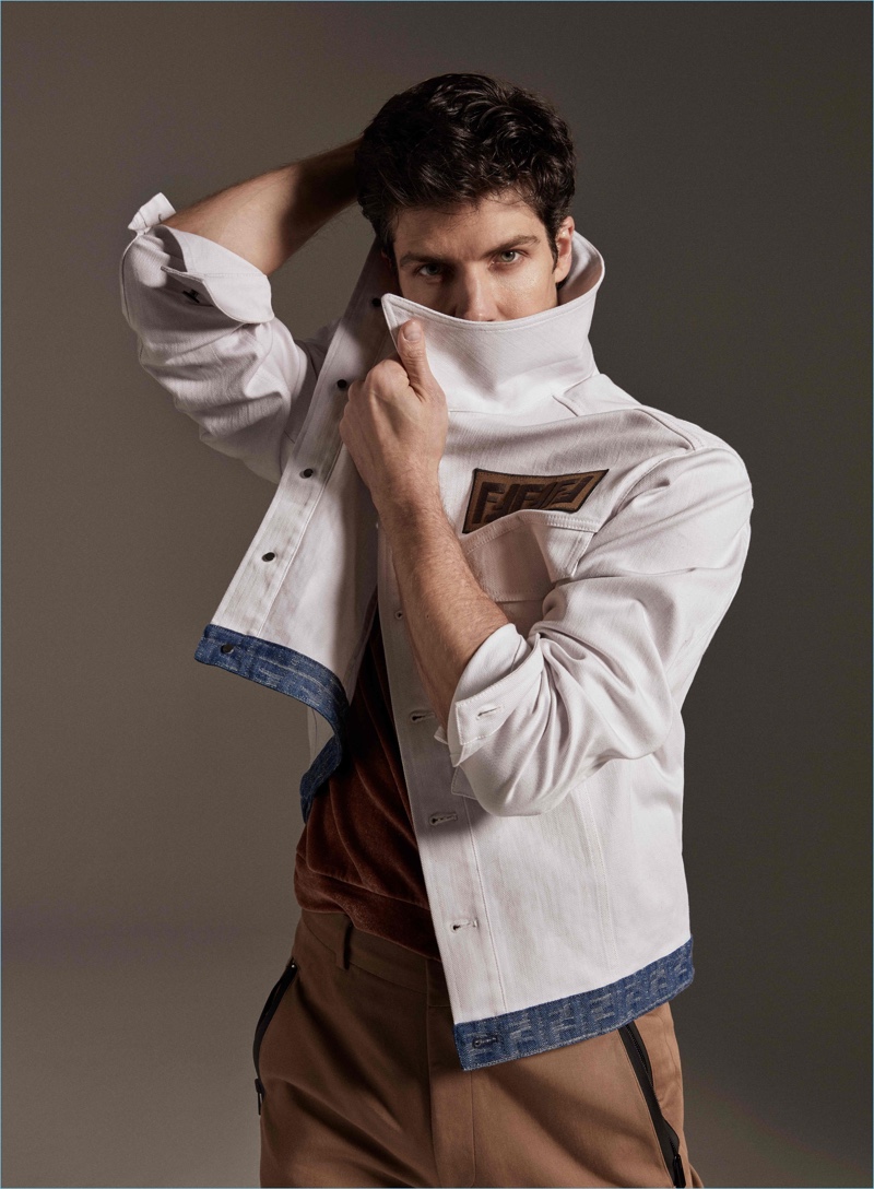 Starring in a new photo shoot, Roberto Bolle wears a jacket and trousers by Fendi. A Bottega Veneta top completes his look. » Roberto Bolle Covers Prestige Hong Kong, Discusses Dedication to Dance Starring in a new photo shoot, Roberto Bolle wears a jacket and trousers by Fendi. A Bottega Veneta top completes his look.