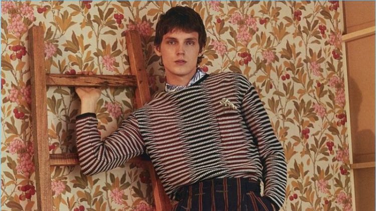 Prints Among Men: Theo Neilson Rocks Stripes for Harrods