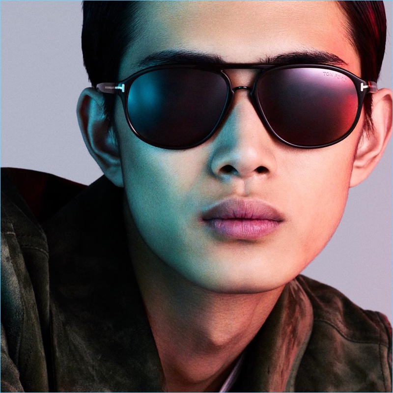 Li Yufeng stars in a digital eyewear campaign for Tom Ford.