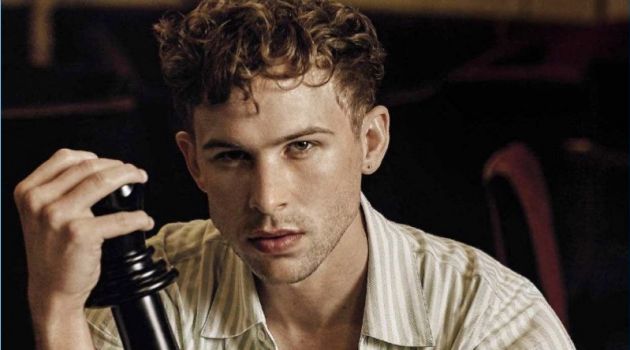 Tommy Dorfman Stars in Vanity Fair Italia Shoot, Talks Career Goals Sitting for a photo, Tommy Dorfman wears Marni.
