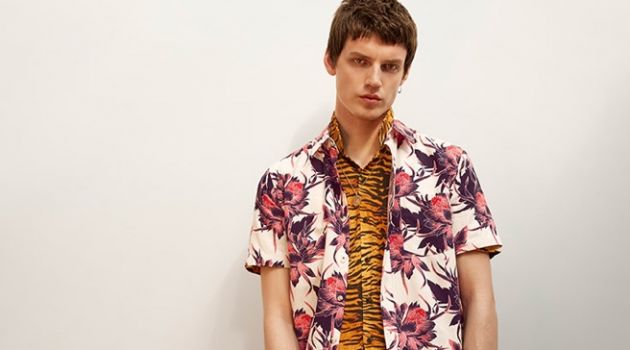 Pattern Recognition: Theo Neilson Models Bold Printed Shirts from Topman Pattern Recognition: Theo Neilson Models Bold Printed Shirts from Topman