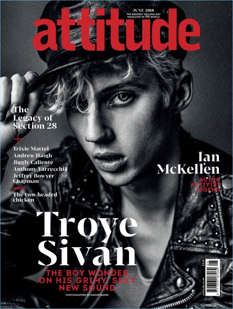 Troye Sivan covers the June 2018 issue of Attitude magazine.
