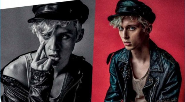 Troye Sivan Covers Attitude, Dishes on Teen Dating Embracing biker chic style, Troye Sivan stars in a photo shoot for Attitude magazine.