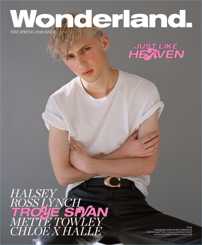 Troye Sivan covers the spring 2018 issue of Wonderland.