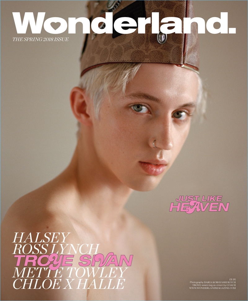 Wonderland taps Troye Sivan as its spring 2018 cover star.