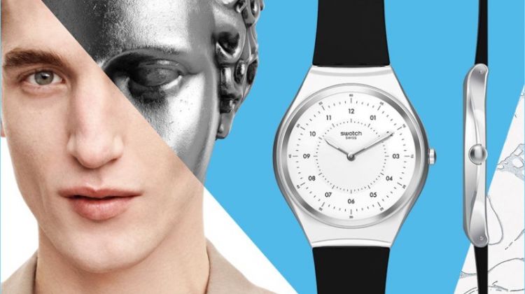 Anatol Modzelewski stars in Swatch's Skin Irony campaign.