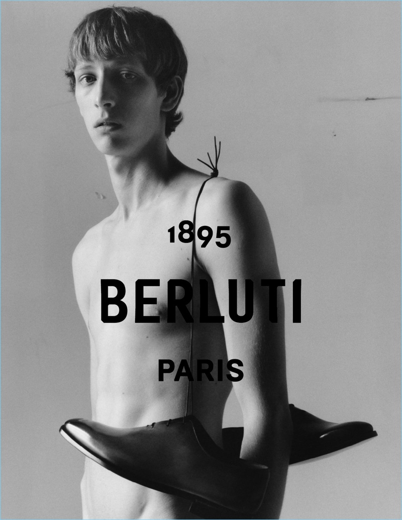 Josef Ptáček stars in Berluti's new campaign.