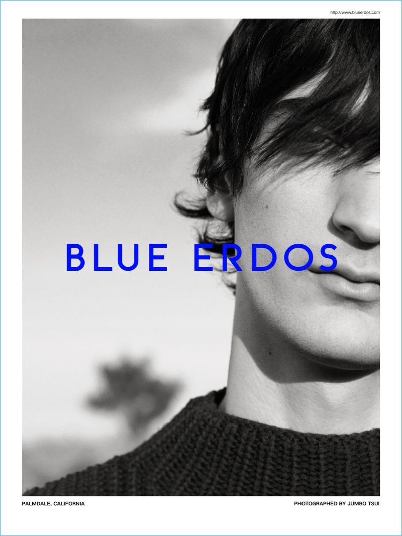 Jumbo Tsai photographs Luca Lemaire for Blue Erdos' fall-winter 2018 campaign.