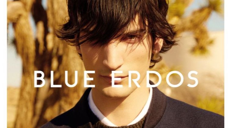 Top model Luca Lemaire stars in Blue Erdos' fall-winter 2018 campaign.