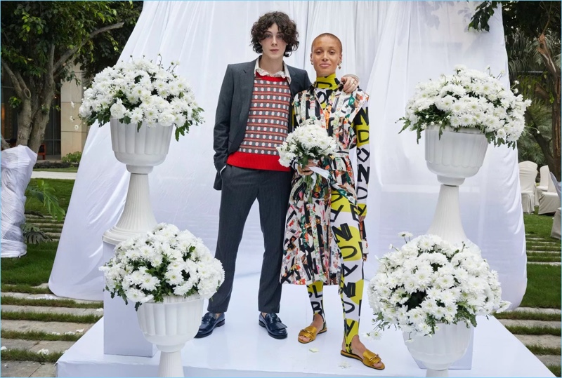 Models Sonny Hall and Adwoa Aboah star in Burberry's pre-fall 2018 campaign.