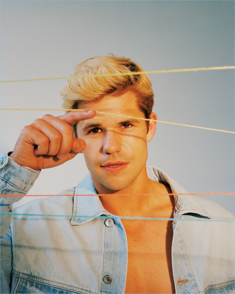 Actor Charlie Carver appears in a photo shoot for Gay Times.