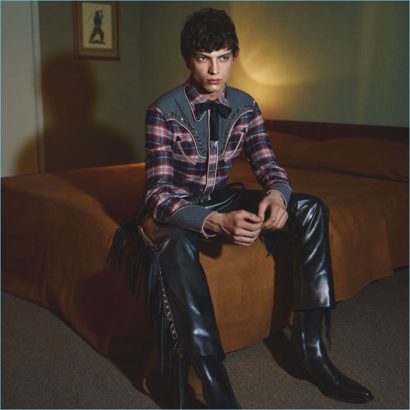 Andrea Quaranta fronts Dsquared2's fall-winter 2018 campaign.