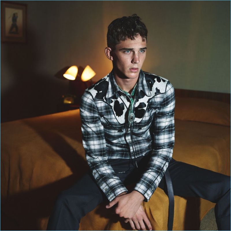 Tommy Hackett appears in Dsquared2's fall-winter 2018 campaign.