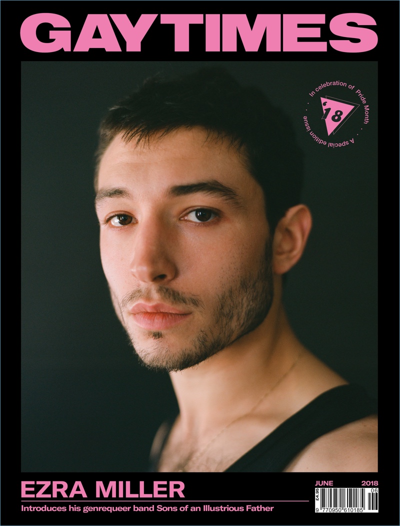 Ezra Miller covers the June 2018 issue of Gay Times.