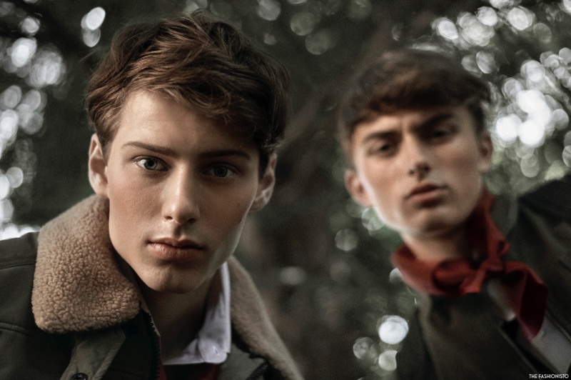 Left to Right: Daniel wears shirt Shirt Studio and jacket Pence 1979. Conlan wears shirt Canali 1934, t-shirt American Vintage, and jacket Off.