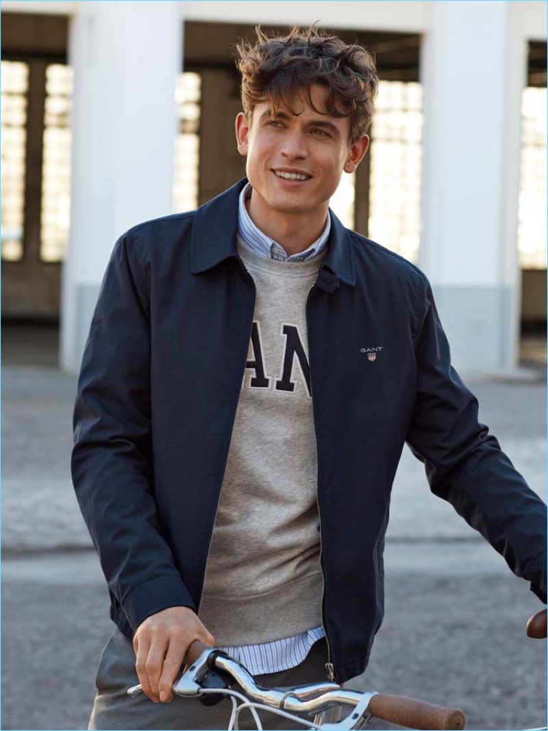 All smiles, Luc van Geffen connects with GANT for its spring-summer 2018 campaign.