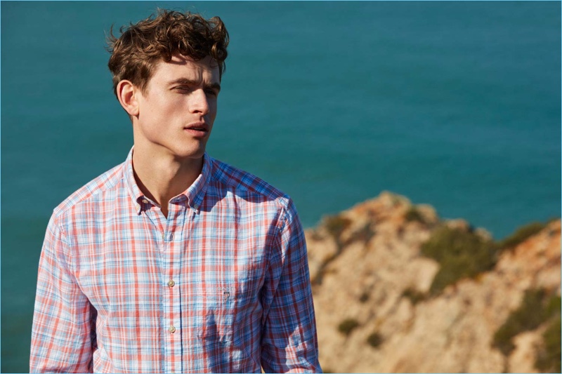 Andreas Ã–hlund photographs Luc van Geffen for GANT's spring-summer 2018 campaign.