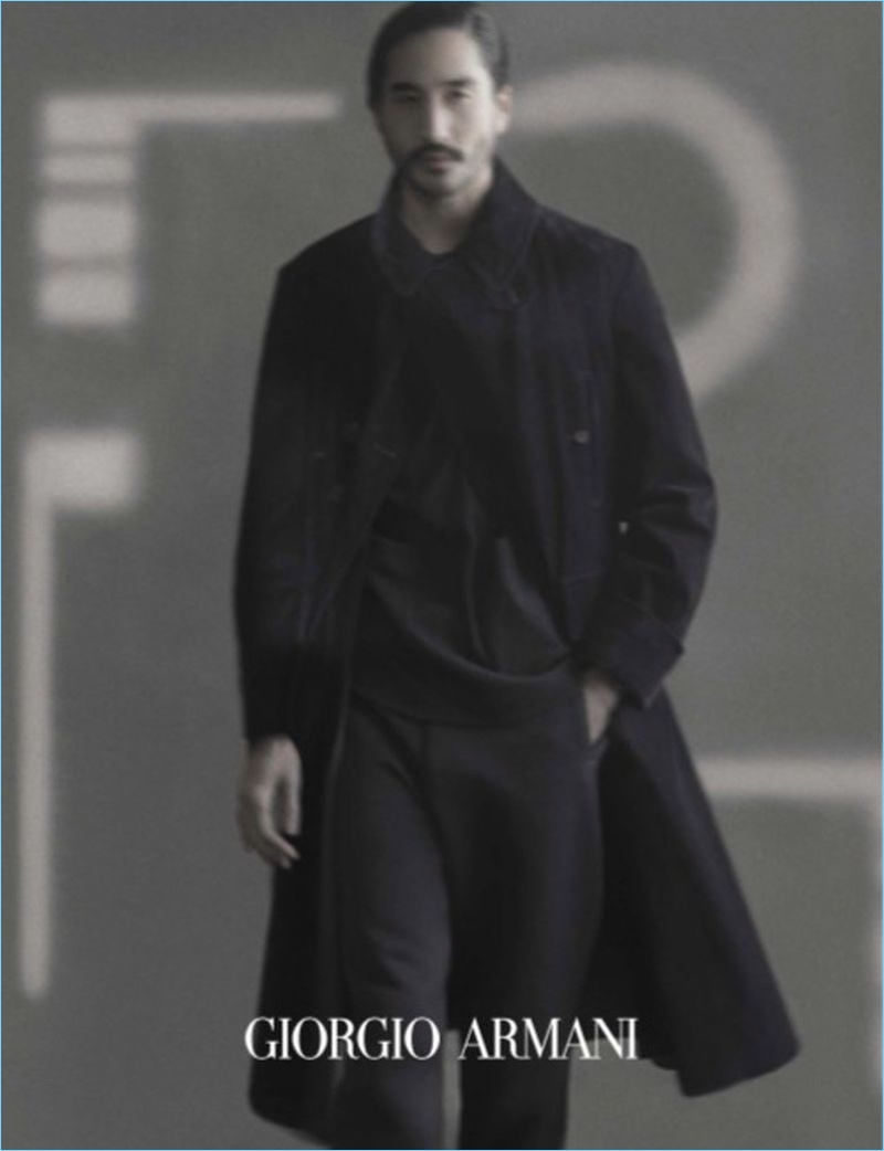 Giorgio Armani enlists Tony Thornburg to star in its fall-winter 2018 campaign.