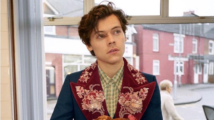 Gucci enlists Harry Styles as the star of its fall-winter 2018 tailoring campaign.