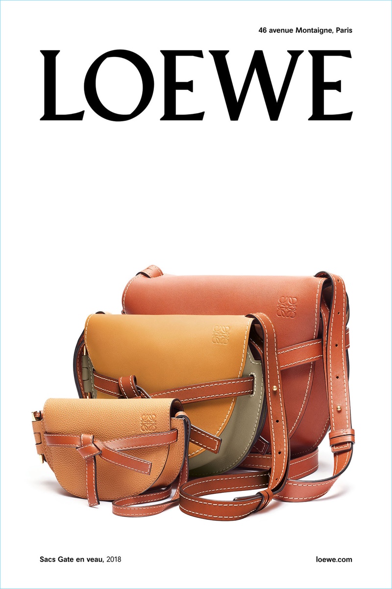 Loewe highlights its Calf Gate bag with its spring-summer 2019 campaign.
