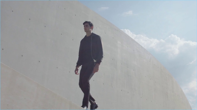 A still from Louis Vuitton's men's fragrance campaign film featuring model Rhys Pickering.