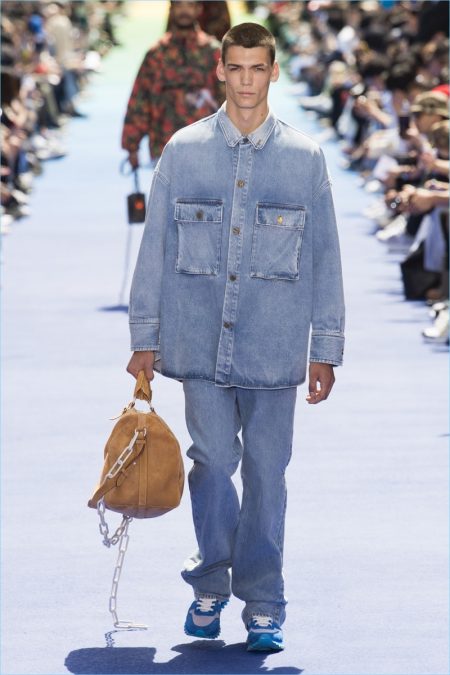 Louis Vuitton Runway Virgil Abloh ss19 Louis XIX Denim Jacket ref